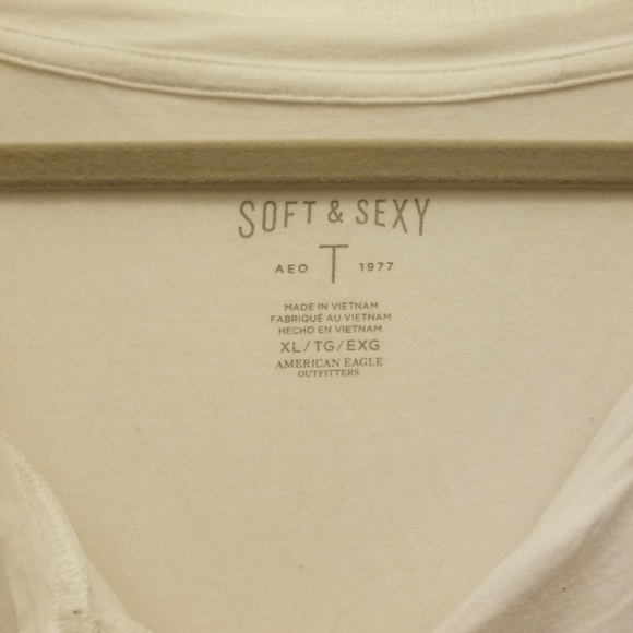 AE Soft and Sexy 3/4 Sleeve Button Down Tee - Picture 2 of 2